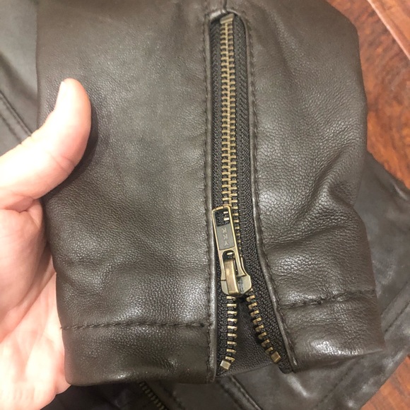 Rezrekshn by Esther Chen chocolate colored leather jacket - Picture 6 of 8